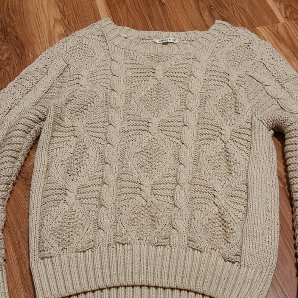 white sweater